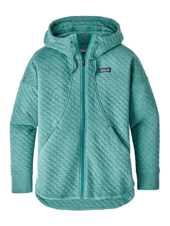Patagonia Tops - Patagonia Organic Cotton Quilted Hoody Jacket in Beryl Green, Women’s size Small